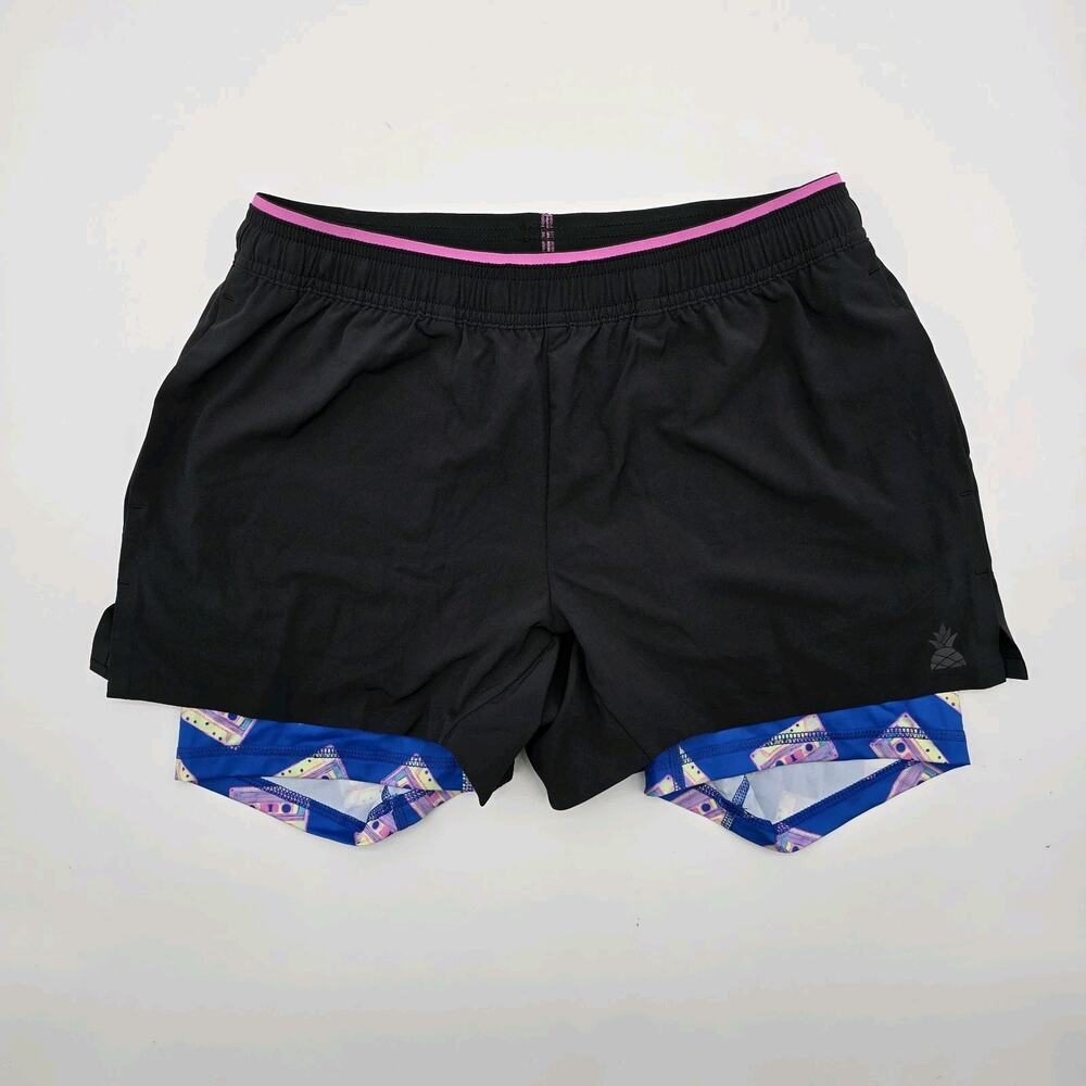 Chubbies Shorts Mens Blue Boxer Lined Ultimate Training Casette Tape Tracks